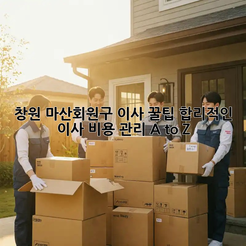 창원 마산회원구 이사 꿀팁🍯: 합리적인 이사 비용 관리 A to Z