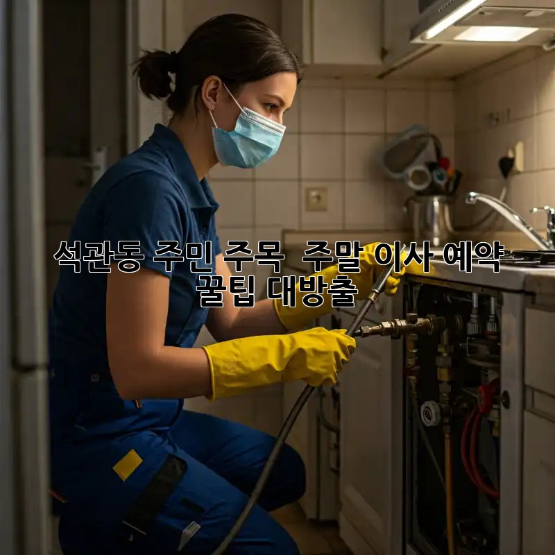 석관동 주민 주목! 🏘️ 주말 이사 예약 꿀팁 대방출 🍯