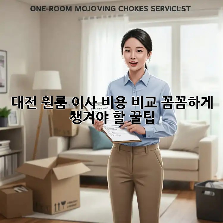 대전 원룸 이사 비용 비교: 꼼꼼하게 챙겨야 할 꿀팁!