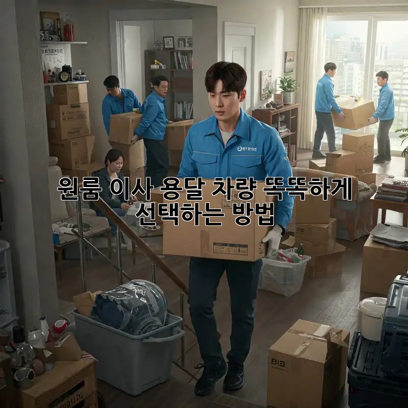 원룸 이사? 용달 차량 똑똑하게 선택하는 방법!