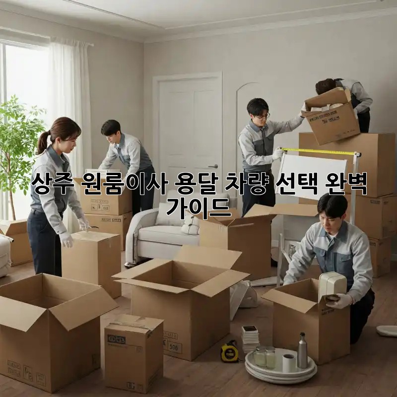 상주 원룸이사? 용달 차량 선택 완벽 가이드!