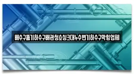 경기도 파주 금촌동 배관 청소 5곳 상세 지도 안내