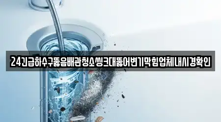 24긴급하수구뚫음배관청소씽크대뚫어변기막힘업체내시경확인