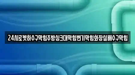24시로켓하수구막힘주방싱크대막힘변기막힘화장실배수구막힘
