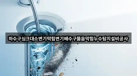 하수구싱크대소변기막힘변기배수구뚫음막힘누수탐지설비공사