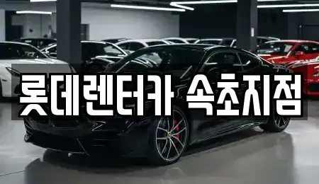 강원 고성군 렌트카 전문 롯데렌터카 속초지점