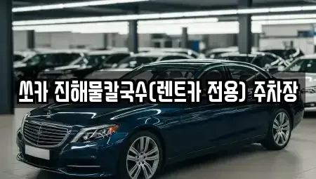 강원 삼척시 적노동 렌트카 전문 쏘카 진해물칼국수(렌트카 전용) 주차장