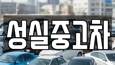 강원 삼척시 적노동 중고차 전문 성실중고차