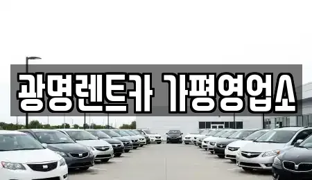 강원 춘천시 남산면 렌트카 전문 광명렌트카 가평영업소
