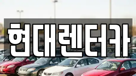 강원특별자치도 강릉시 유천동 렌트카 전문 현대렌터카