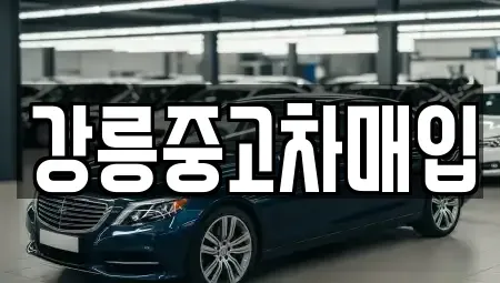 강원특별자치도 강릉시 중고차매입 전문 강릉중고차매입