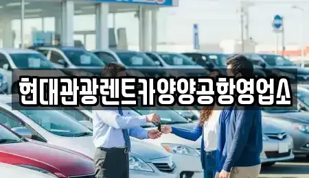 강원특별자치도 양양군 손양면 렌트카 전문 현대관광렌트카양양공항영업소