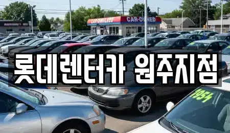 강원특별자치도 원주시 무실동 렌트카 전문 롯데렌터카 원주지점