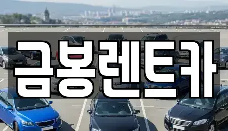 경기 군포시 렌트카 전문 금봉렌트카