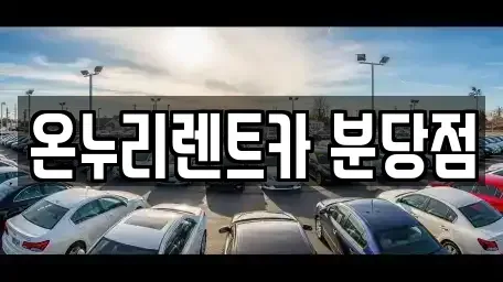 경기 성남시 분당구 정자동 렌트카 전문 온누리렌트카 분당점