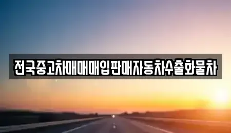 경기 시흥시 조남동 중고차매매 전문 전국중고차매매매입판매자동차수출화물차