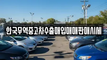 경기 양주시 회암동 중고차매입 전문 한국무역중고차수출매입매매판매시세