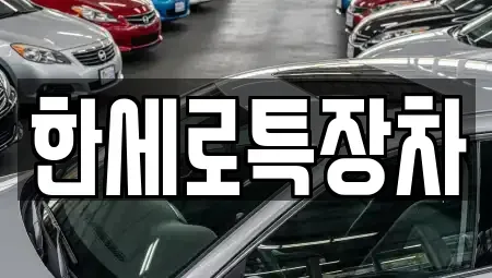 경기 화성시 팔탄면 중고차매매 전문 한세로특장차