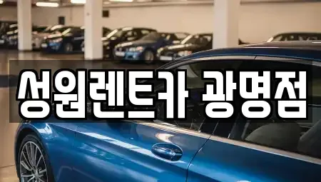 경기도 광명시 철산동 렌트카 전문 성원렌트카 광명점