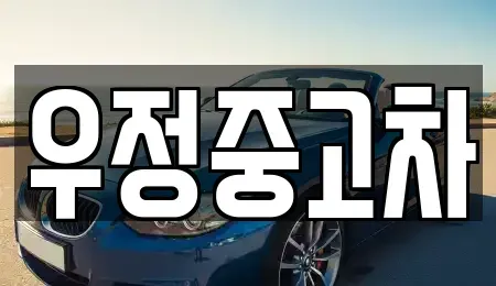 경기도 양주시 회정동 중고차 전문 우정중고차