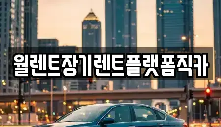 경기도 오산시 부산동 장기렌트카 전문 월렌트장기렌트플랫폼직카