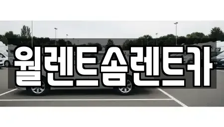 경기도 파주시 산남동 렌트카 전문 월렌트솜렌트카