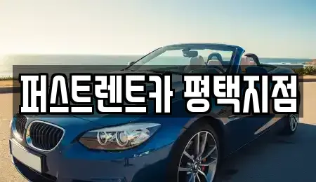 경기도 평택시 신대동 렌트카 전문 퍼스트렌트카 평택지점
