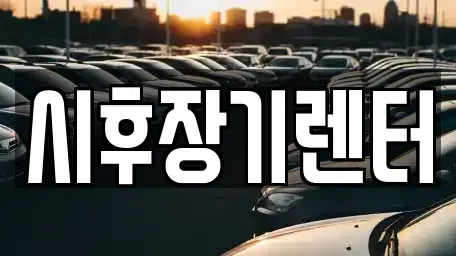 경기도 포천시 장기렌트카 전문 시후장기렌터