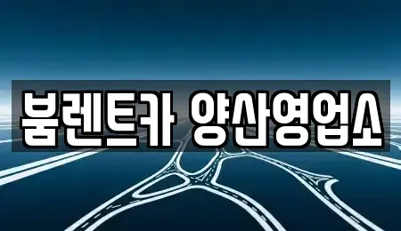 경남 양산시 다방동 렌트카 전문 붐렌트카 양산영업소