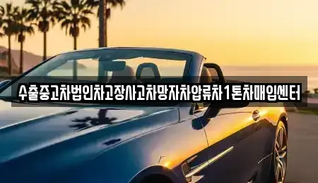 경남 창원시 성산구 삼정자동 중고차매입 전문 수출중고차법인차고장사고차망자차압류차1톤차매입센터