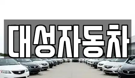 경상남도 거제시 양정동 중고차매매 전문 대성자동차