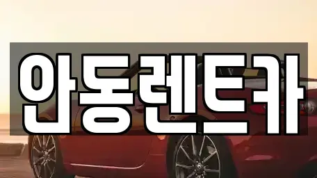 경상북도 안동시 운안동 렌트카 전문 안동렌트카