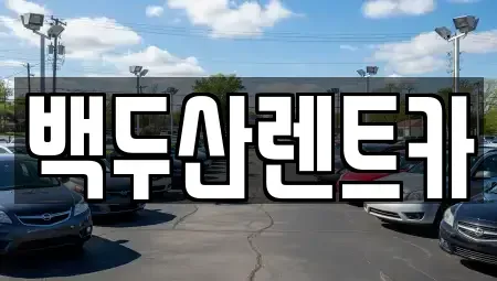 광주 서구 금호동 렌트카 전문 백두산렌트카