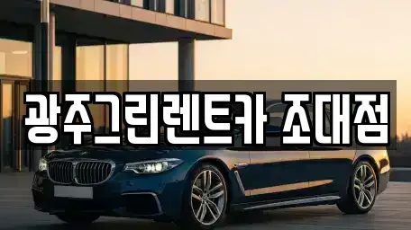 광주광역시 동구 학동 장기렌트카 전문 광주그린렌트카 조대점