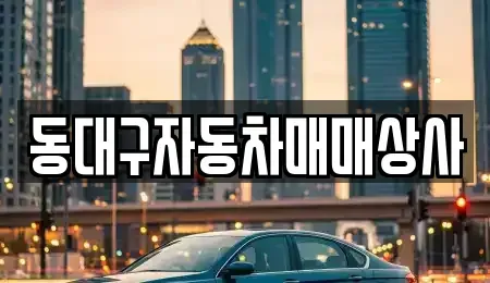 대구 동구 지저동 중고차매매 전문 동대구자동차매매상사