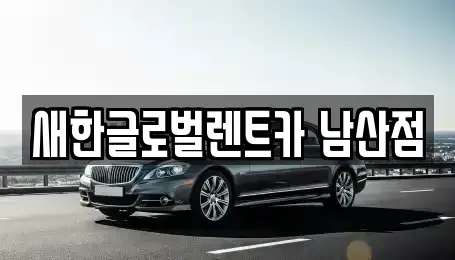 대구 서구 단기렌트카 전문 새한글로벌렌트카 남산점
