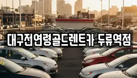 대구 서구 렌트카 전문 대구전연령골드렌트카 두류역점