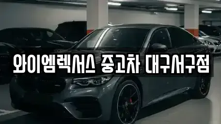 대구 서구 중고차매매 전문 와이엠렉서스 중고차 대구서구점