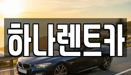 대구광역시 단기렌트카 전문 하나렌트카