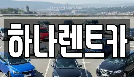 대구광역시 달성군 단기렌트카 전문 하나렌트카