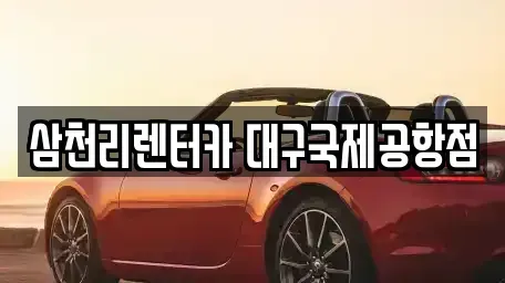 대구광역시 동구 입석동 렌트카 전문 삼천리렌터카 대구국제공항점