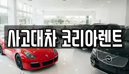 대전 중구 은행동 단기렌트카 전문 사고대차 코리아렌트