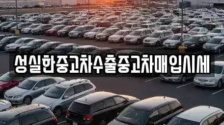 대전광역시 대덕구 대화동 중고차매입 전문 성실한중고차수출중고차매입시세