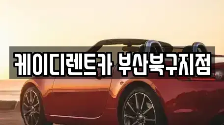 부산 북구 덕천동 렌트카 전문 케이디렌트카 부산북구지점