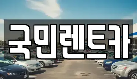 부산 서구 부용동2가 렌트카 전문 국민렌트카