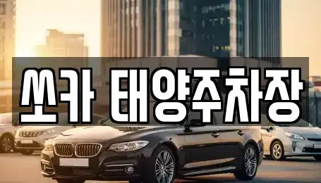 부산광역시 부산진구 전포동 렌트카 전문 쏘카 태양주차장