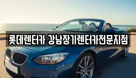 서울 강남구 삼성동 장기렌트카 전문 롯데렌터카 강남장기렌터카전문지점