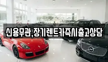 서울 동작구 신대방동 장기렌트카 전문 신용무관,장기렌트카즉시출고상담