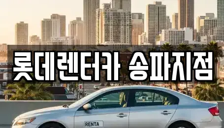 서울 송파구 장지동 단기렌트카 전문 롯데렌터카 송파지점