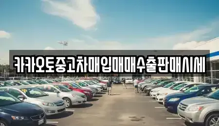 서울 용산구 도원동 중고차매입 전문 카카오토중고차매입매매수출판매시세